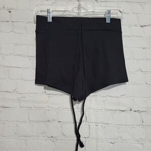 Women's Ribbed Hanging Tassels Shorts Small